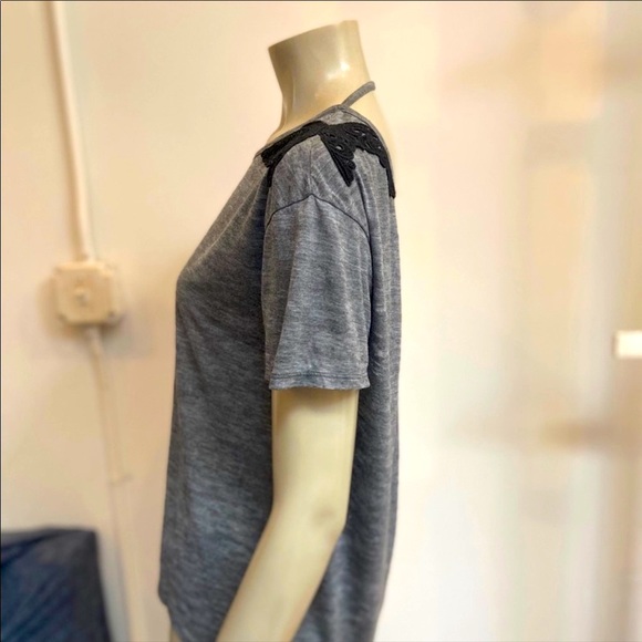 Grey Cotton T-Shirt with Open Back - Picture 3 of 5